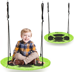 Huśtawka ogrodowa dla dzieci bocianie gniazdo Ecotoys zielona 110 cm MIR6001-110 GREEN