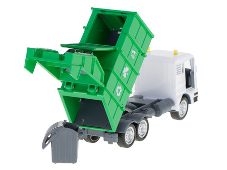 Samochód Śmieciarka kontener Die-Cast biała 1:50