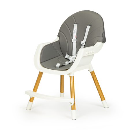 Krzesełko Fotelik do karmienia z tacką dla dzieci szary Ecotoys HA-004 GRAY
