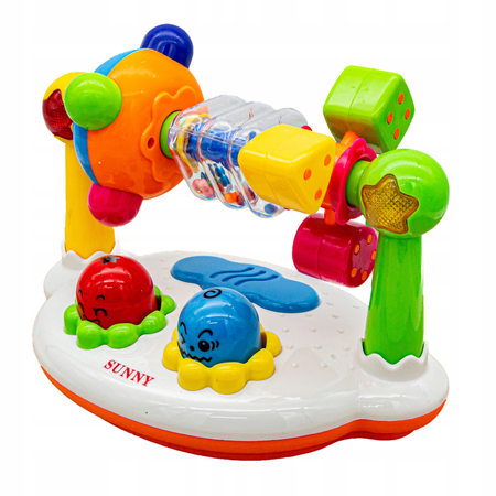 Interaktywna zabawka edukacyjna dla dzieci Grzechotka Muzyczne królestwo Gra i świeci