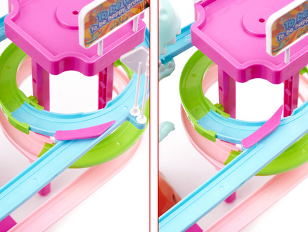 Tor samochodowy dinozaur dla dzieci Wyścig dinozaurów Interaktywna zabawka dla dzieci