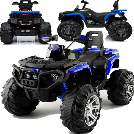 Niebieski elektryczny pojazd quad na akumulator dla dzieci światła LED BBH3588 