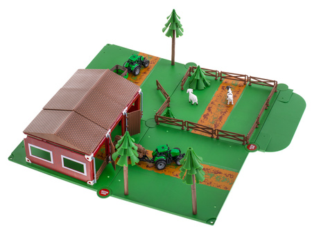 Duży zestaw dla dzieci Farma Zagroda do zabawy ze zwierzątkami i traktorami Jasperland