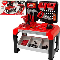 Zestaw małego majsterkowicza warsztat z narzędziami dla dzieci młotek piła
