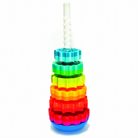Zakręcona wieża SpinAgain Fat Brain Toys Piramidka dla dzieci Układanka Wieża FA110-1