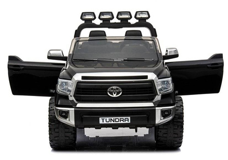 Czarna Toyota Tundra samochód elektryczny auto na akumulator dla dzieci 2 silniki dźwięk światła LED