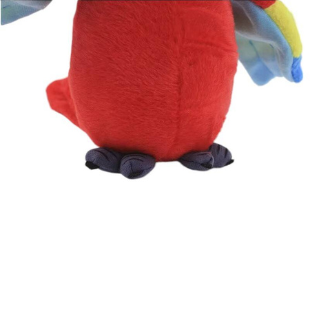 Gadająca papuga Ara powtarzająca gaduła przedrzeźniacz zabawka dla dzieci 23 cm czerwona