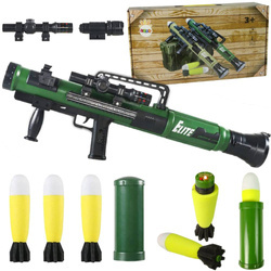 Wyrzutnia granatnik RPG zabawkowa broń dla dzieci pociski światło dźwięk