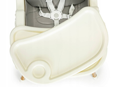 Krzesełko Fotelik do karmienia z tacką dla dzieci szary Ecotoys HA-004 GRAY