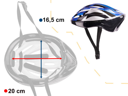 Zestaw ochraniaczy na rower rolki deskorolkę kask niebieski