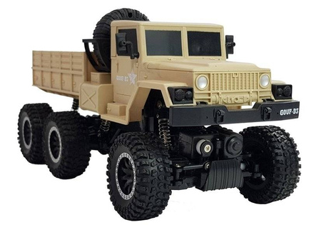Zdalnie sterowany samochód wojskowy Ciężarówka dla dzieci Auto RC 1:12 2,4GHz pustynny