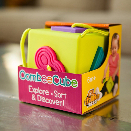 Kostka edukacyjna Sorter kształtów dla dzieci OombeeCube Fat Brain Toys FA120-1