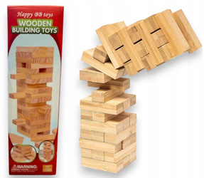 Gra zręcznościowa dla dzieci chwiejąca wieża drewniana klocki