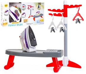 Zestaw dla dzieci do sprzątania Deska do prasowania z żelazkiem i wieszakiem