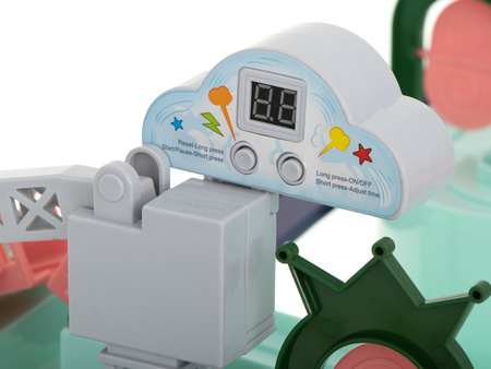 Interaktywny tor samochodowy z przeszkodami dla dzieci 4 samochody Zestaw dla 2 osób