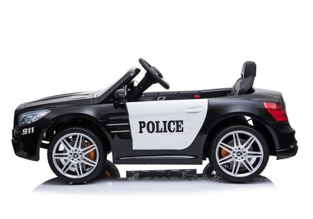 Auto na akumulator pojazd elektryczny samochód policyjny policja dla dzieci czarny Mercedes SL500