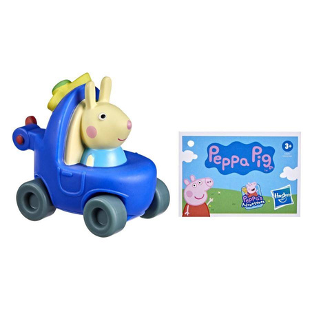 Figurka z bajki Świnka Peppa, Królik Rebecca w samochodzie na kółkach dla dzieci Hasbro