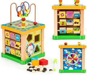 Drewniana kostka edukacyjna dla dzieci sorter mula Ecotoys HM015473