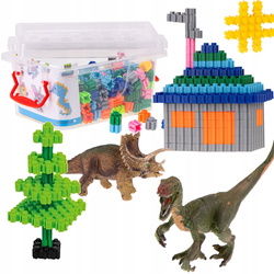 Przestrzenne klocki konstrukcyjne zestaw dinozaury dla dzieci 963 elementy