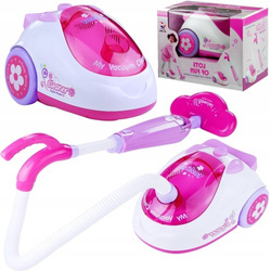 Duży różowy odkurzacz dla dzieci z wibrującymi kulkami Zestaw do sprzątania