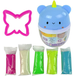 Ciastolina zestaw kreatywny z foremką dla dzieci niebieski jednorożec