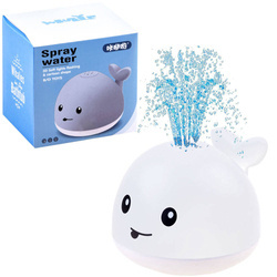 Zabawka do kąpieli - Wieloryb tryskający wodą LED biały