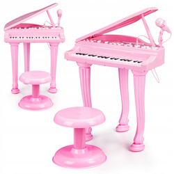 Różowe pianinko z mikrofonem organki fortepian dla dzieci Ecotoys HC490482