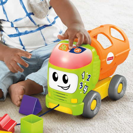 Edukacyjna ciężarówka dla dzieci FISHER-PRICE Interaktywny sorter kształtów w wersji polskiej GFJ37