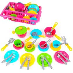 Zestaw akcesoriów kuchennych garnki naczynia suszarka na naczynia dla dzieci