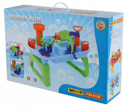 Stolik wodny zestaw do kąpieli i piasku WADER - POLESIE 40909 dla dzieci zabawki plac zabaw 