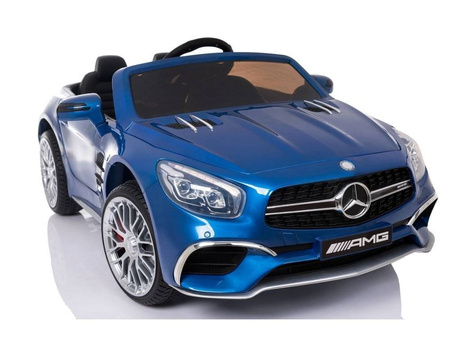 Samochód na akumulator Mercedes SL65 elektryczny Auto dla dzieci światła LED niebieski