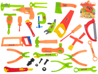 Zestaw narzędzi dla dzieci Warsztat małego majsterkowicza w torbie 34 elementy