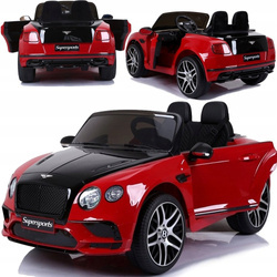Samochód na akumulator auto dla dzieci Bentley Supersports JE1155 elektryczny czerwony światła LED otwierane drzwi
