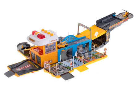 Duży rozkładany transporter Wóz budowlany Parking Garaż dla dzieci z akcesoriami