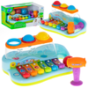 Interaktywne pianinko dla dzieci Organki z wbijakiem i literkami Kolorowe cymbałki 2w1