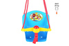 Huśtawka kubełkowa dla dzieci niebieska z pasem bezpieczeństwa