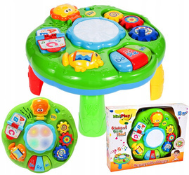 Interaktywny stolik edukacyjny dla dzieci bębenek pianinko panel muzyczny