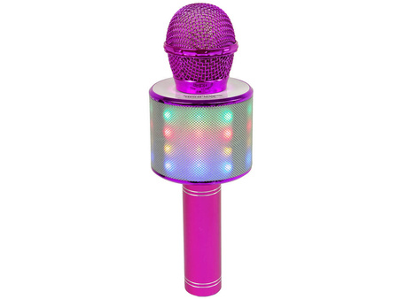 Mikrofon bezprzewodowy różowy dla dzieci USB karaoke głośnik nagrywanie