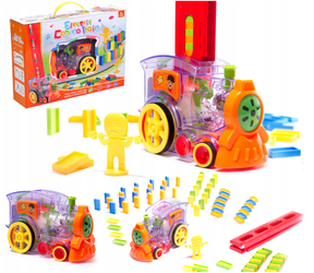 Układanka dla dzieci domino pociąg lokomotywa na baterie dla dzieci dźwięki