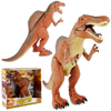 Dinozaur Tyranozaur na baterie dla dzieci chodzi ryczy chodzący dinozaur pomarańczowy