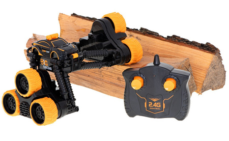 Duży zdalnie sterowany samochód kaskaderski Stunt Car RC SY006 Auto akrobata pomarańczowy