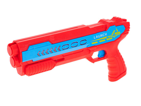 Pistolet automayczna wyrzutnia samolotów - LED czerw-niebies