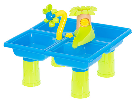 Stolik wodny Zestaw do kąpieli i piaskownicy Palma dla dzieci do piasku 24 elementy
