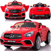 Czerwone auto na akumulator Mercedes SL65 pojazd elektryczny samochód dla dzieci światła LED