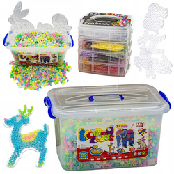 Prasowanka Koraliki Do Prasowania świecące dla dzieci Bardzo duży zestaw fluorescencyjny 6000 elementów