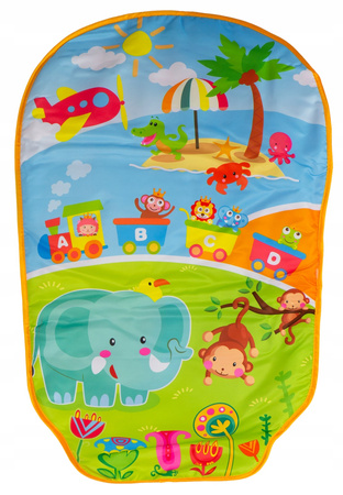 Duża mata wielofunkcyjna edukacyjna dla dzieci muzyczne pianinko pałąk zawieszki lusterko dla dzieci