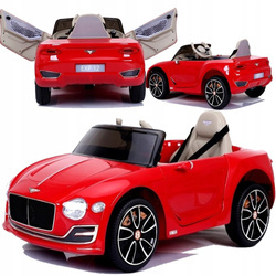 Samochód na akumulator Bentley elektryczny Auto dla dzieci światła LED czerwony