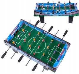 Drewniane piłkarzyki, stół do gry dla dzieci 70x36 cm Ecotoys GTS0001-1 BLUE