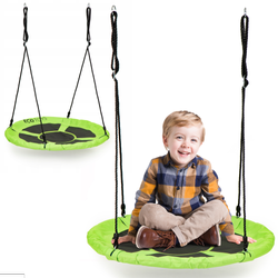Huśtawka ogrodowa dla dzieci Bocianie gniazdo Ecotoys 100cm zielona MIR6001 GREEN