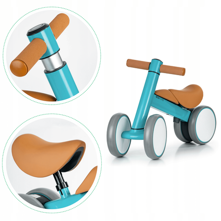 Rower rowerek biegowy dla dzieci chodzik jeździk zielony Ecotoys LC-V1309 BLUE